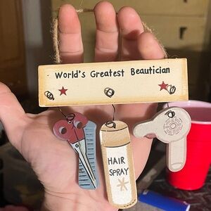 World's Greatest Beautician Hanging Decor